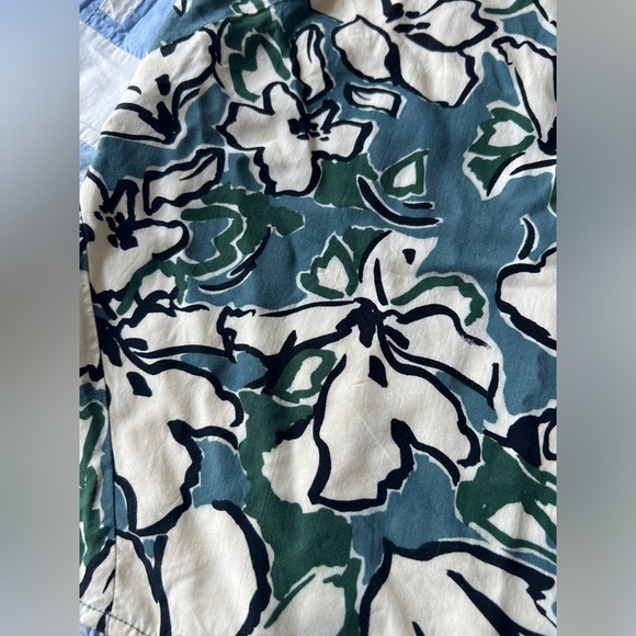 Banana Republic Womens Blue White Floral Summer Cute V-Neck Tank Top XXS Petite - Picture 6 of 10